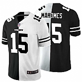 Nike Chiefs 15 Patrick Mahomes Black And White Split Vapor Untouchable Limited Jersey Dyin,baseball caps,new era cap wholesale,wholesale hats
